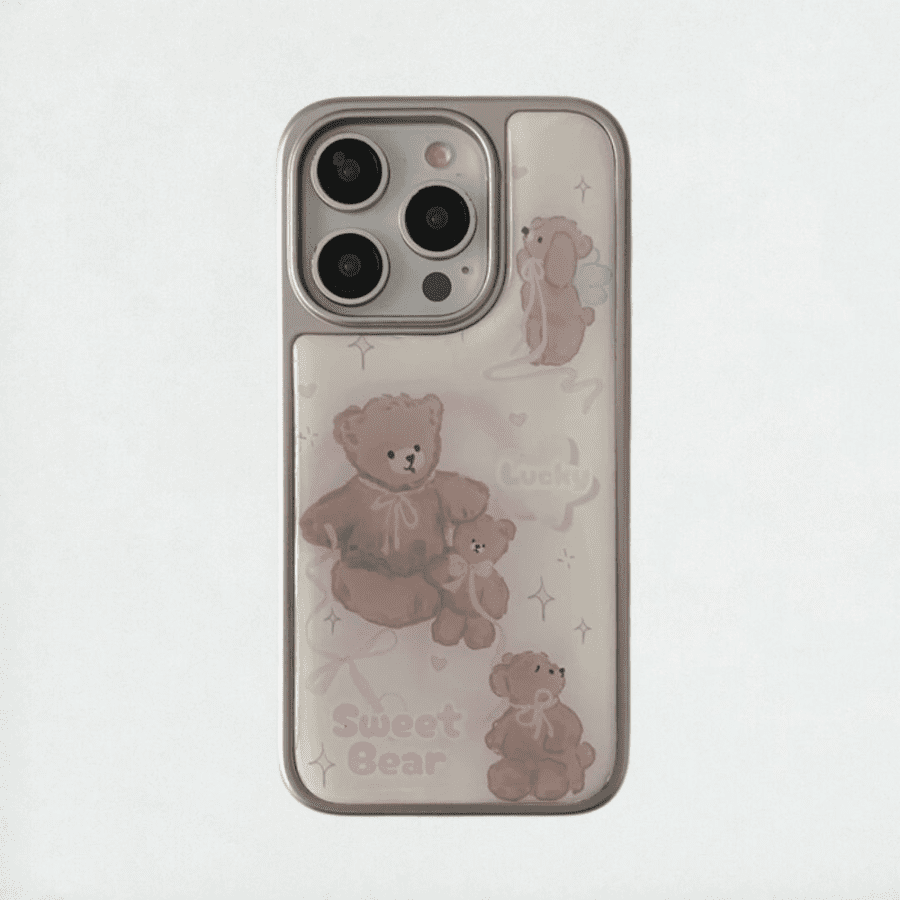 Cute Teddy Bear Phone Case - iPhone 16 Pro Max