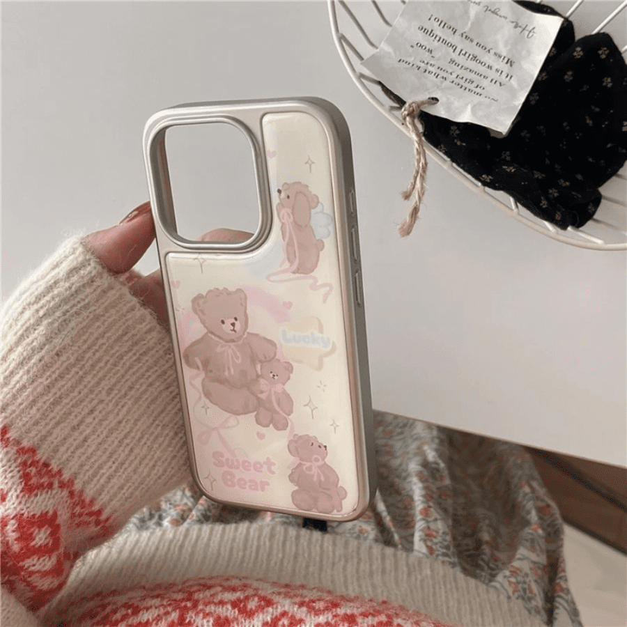 Cute Teddy Bear Phone Case - iPhone 15 Pro Max