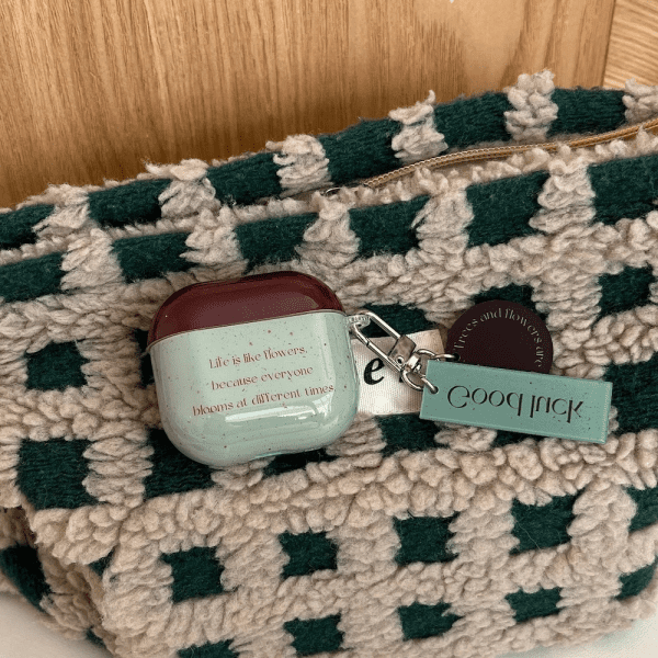 sage green minimalist quote airpods 3 case