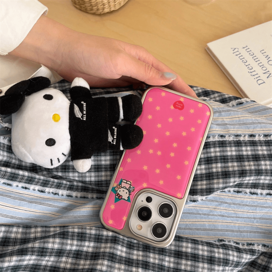 Pink Hello Kitty Stars Phone Case - iPhone 14 Pro Max