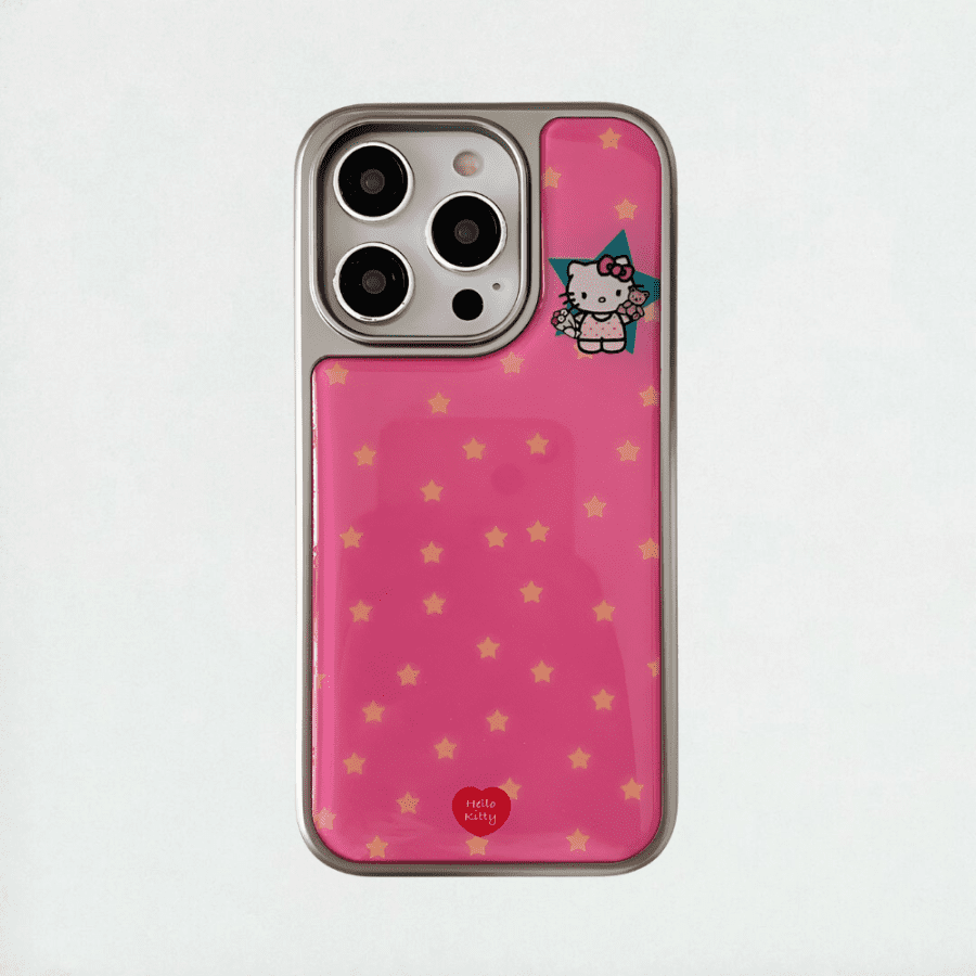 Pink Hello Kitty Stars Phone Case - iPhone 16 Pro Max