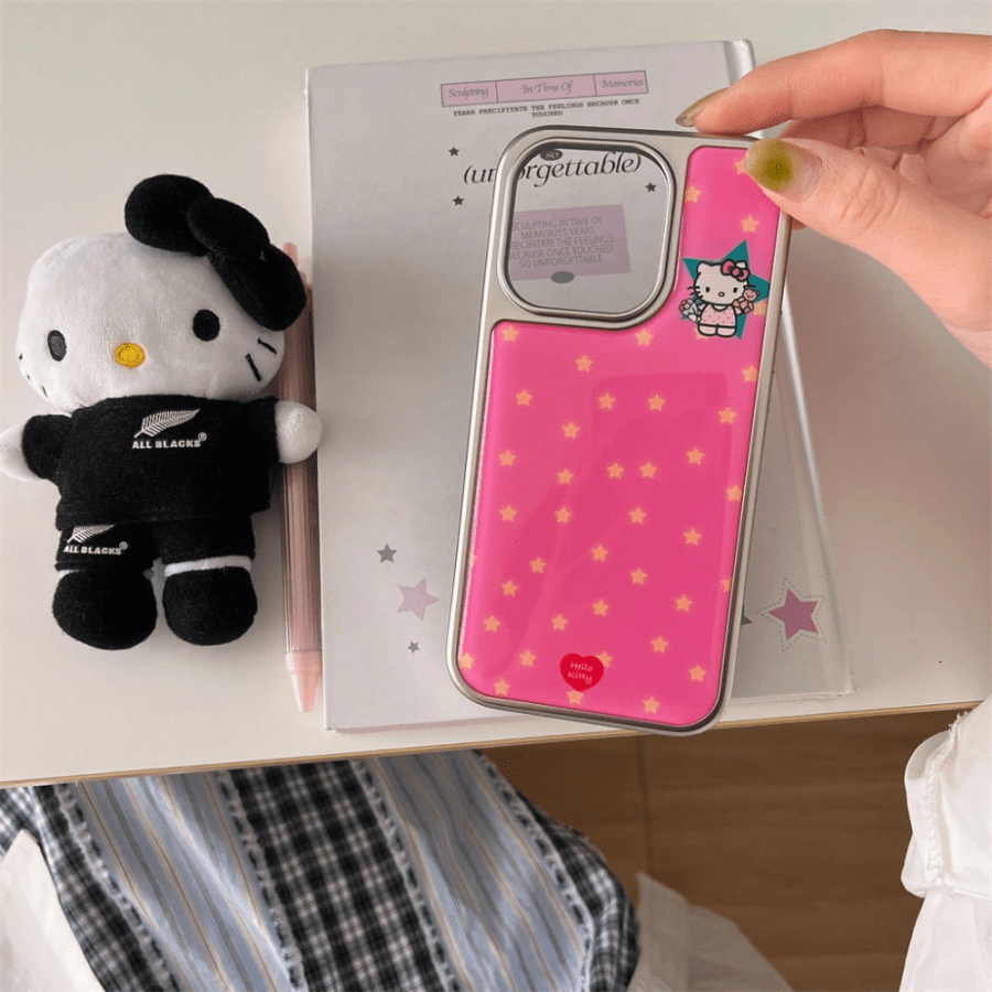 Pink Hello Kitty Stars Phone Case - iPhone 13 Pro Max