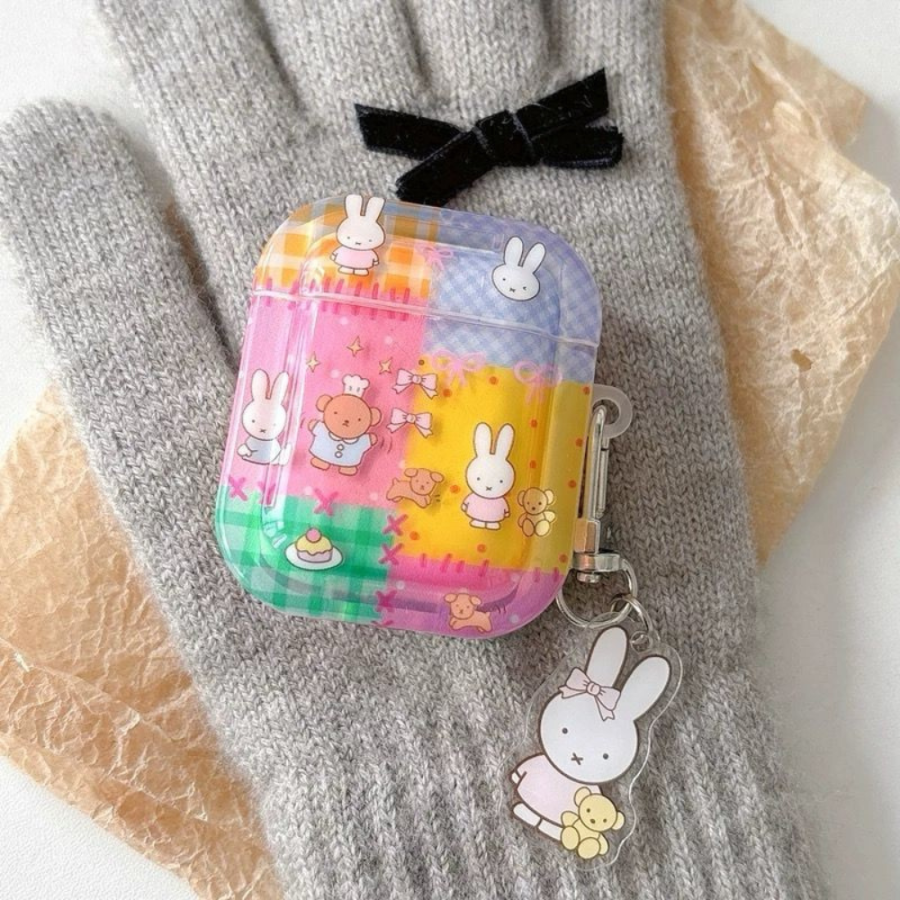 Colorful Patchwork Miffy AirPods 1 and 2 Case