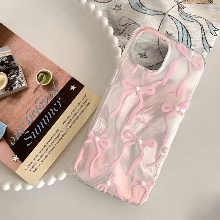Bow & Pearl Phone Case - iPhone 14