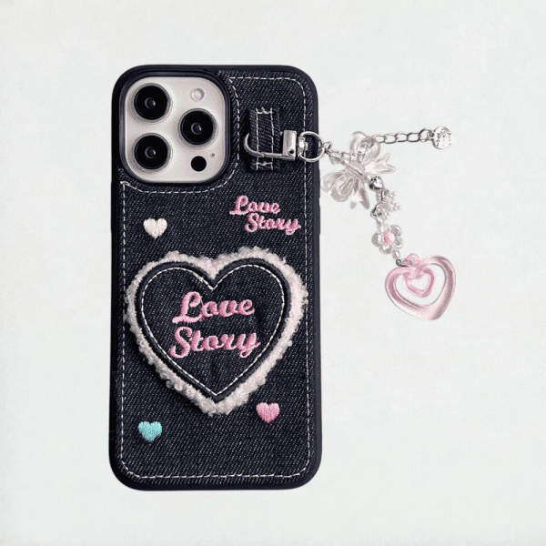 Denim Heart Phone Case - iPhone 14 Pro Max