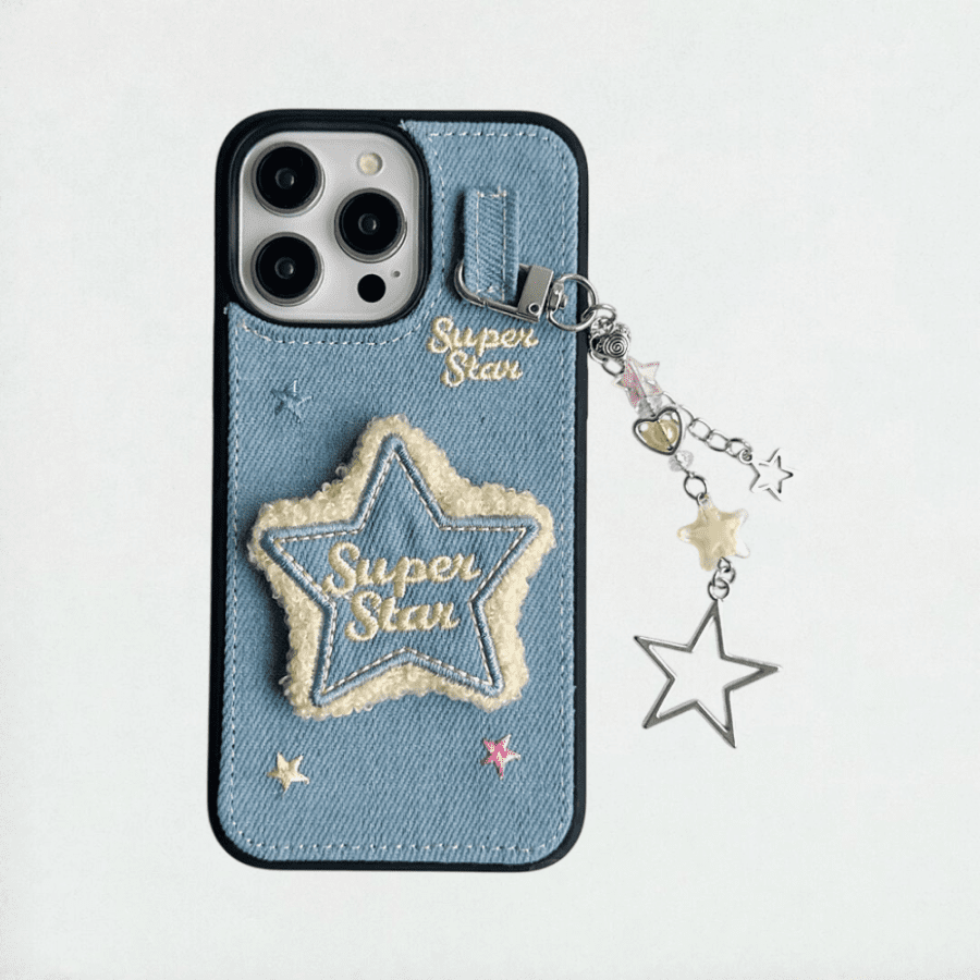 Denim Star Phone Case - iPhone 15 Pro Max