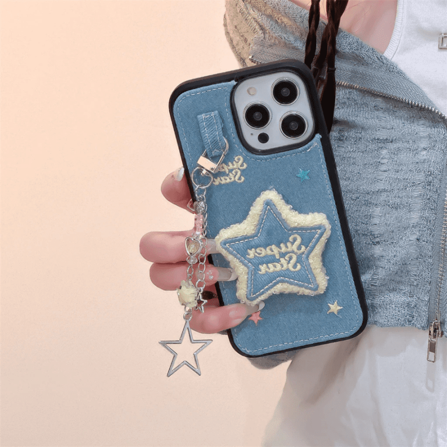 Denim Star Phone Case - iPhone 14 Pro Max