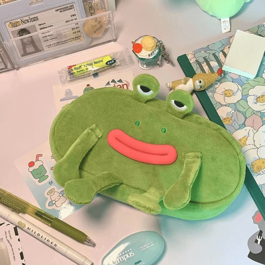 Green Frog Pencil Case