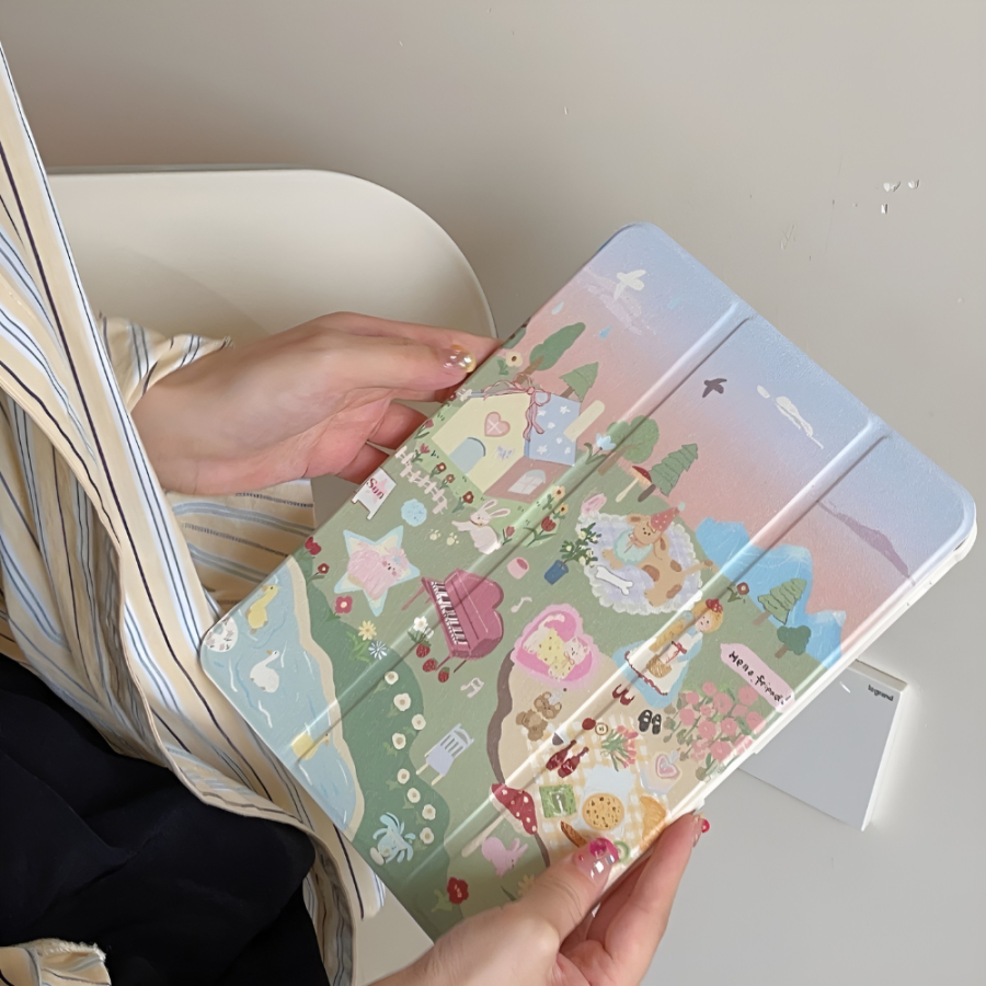 Aesthetic Cartoon Scenery iPad 9th Generation Case