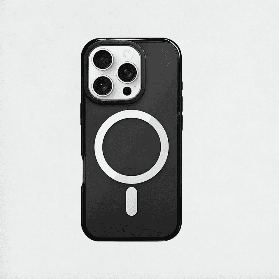 Neon MagSafe Protective iPhone Case - Black