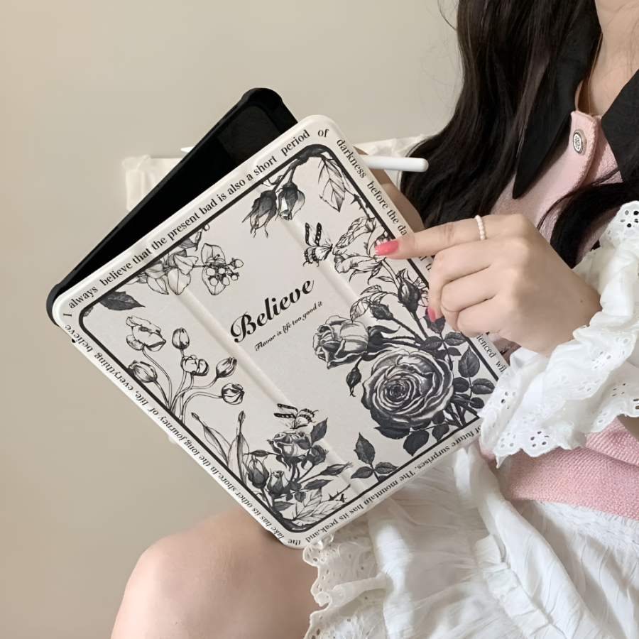 Floral Illustration iPad Pro, Air Case