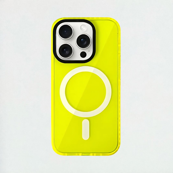 Neon MagSafe Protective iPhone Case - Yellow