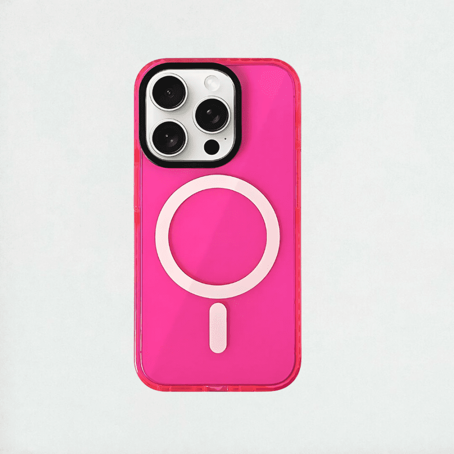 Neon MagSafe Protective iPhone Case - Pink