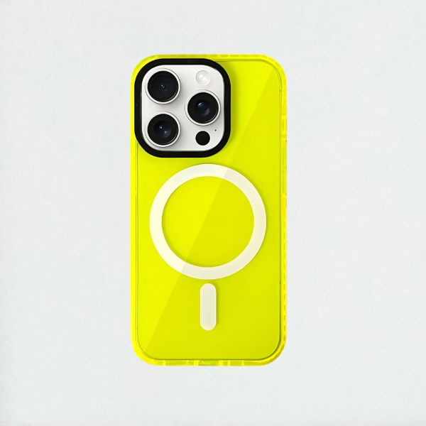 Neon MagSafe Protective iPhone Case - Yellow