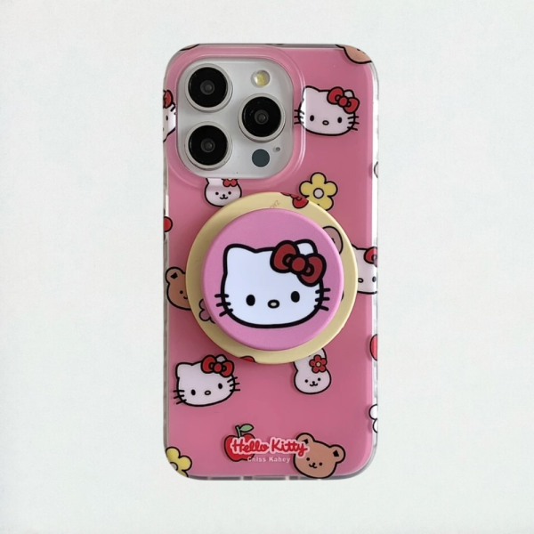 Pink Hello Kitty Phone Case With Phone Grip