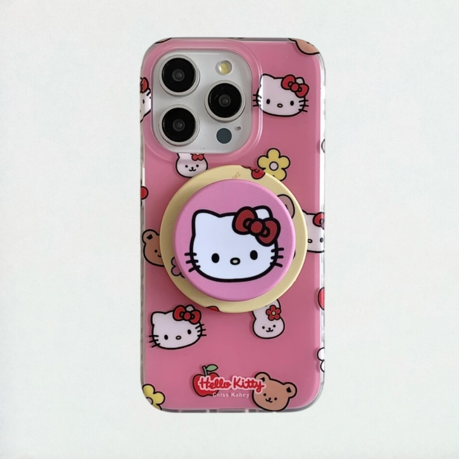 Pink Hello Kitty Phone Case With Phone Grip