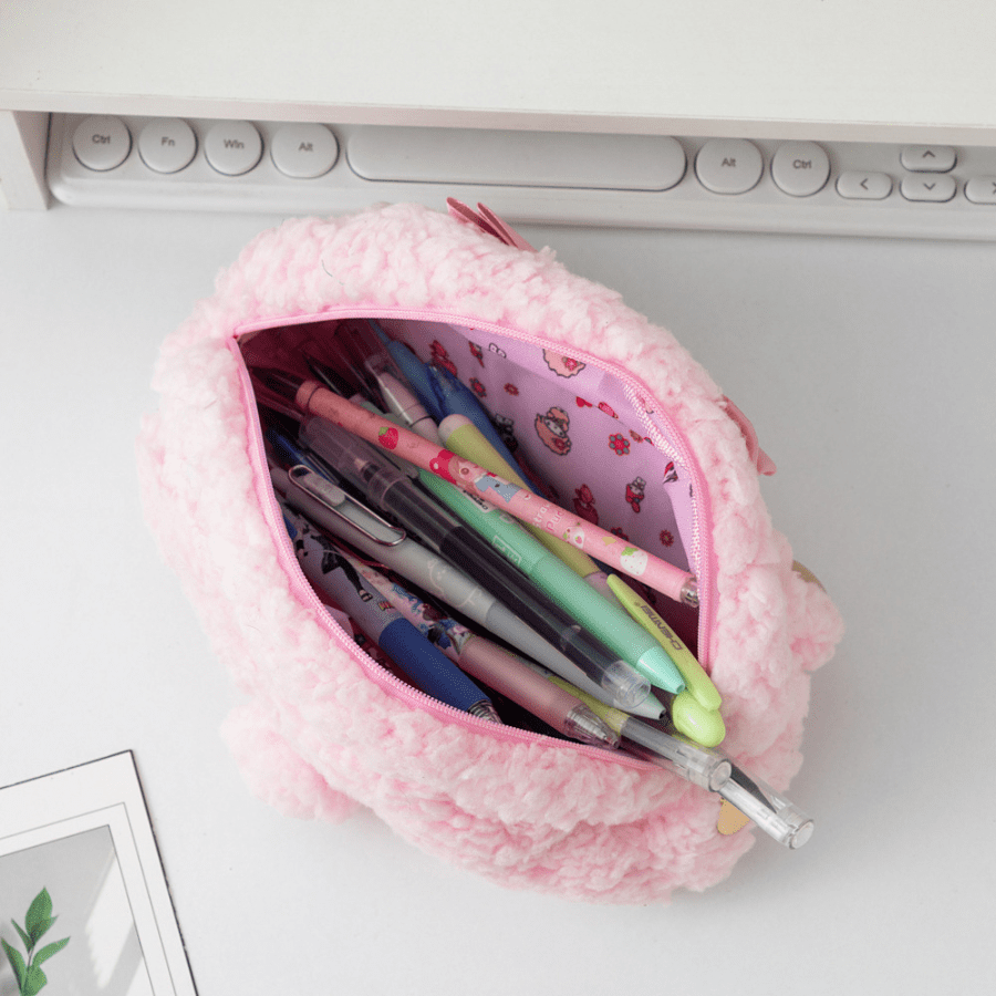 Pink My Melody Plush Pencil Case