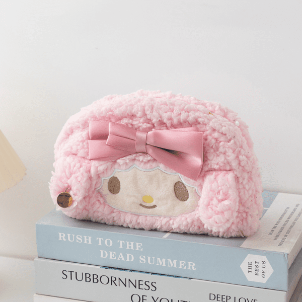Pink My Melody Plush Pencil Case