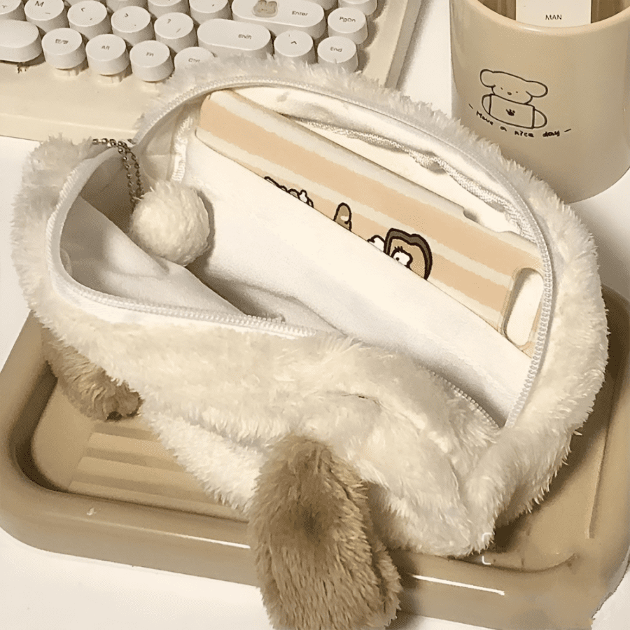Cute Puppy Plush Pencil Case