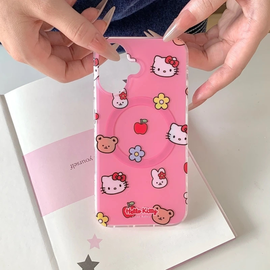 Pink Hello Kitty Phone Case With Phone Grip - iPhone 16