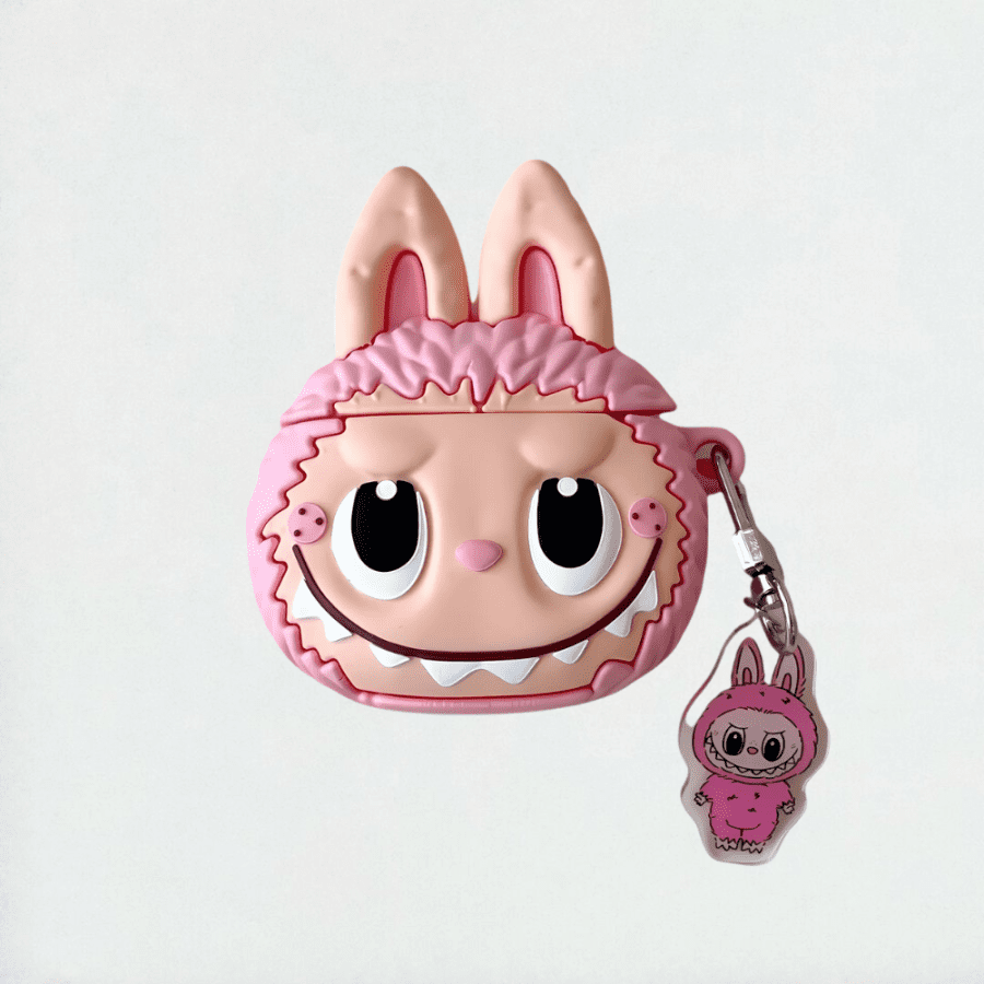 3D Labubu AirPods Case - Pink