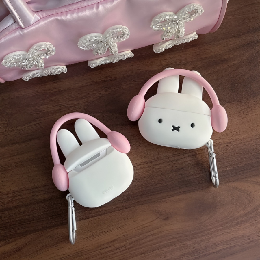 3D White Bunny Miffy AirPods Cases