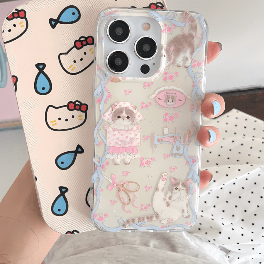 Aesthetic Cat iPhone 14 Pro Max Case