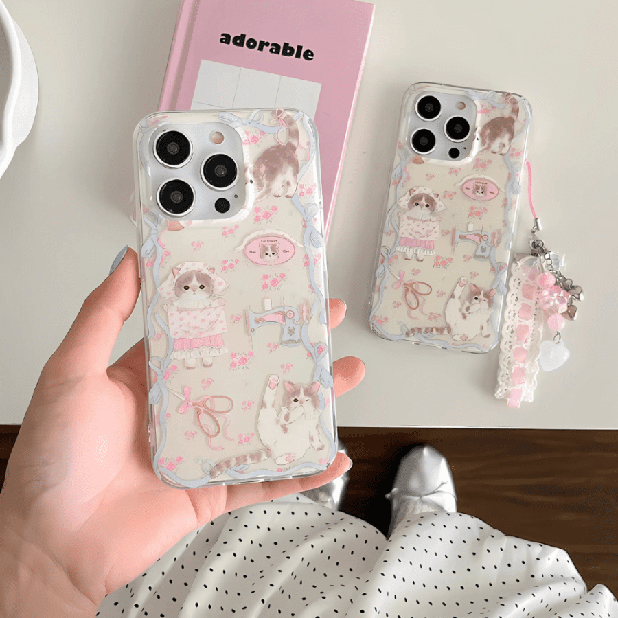 Aesthetic Cat iPhone 15 Pro Max Case