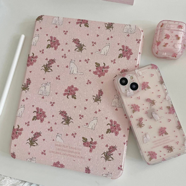 Floral Cat iPad 9th Generation Case