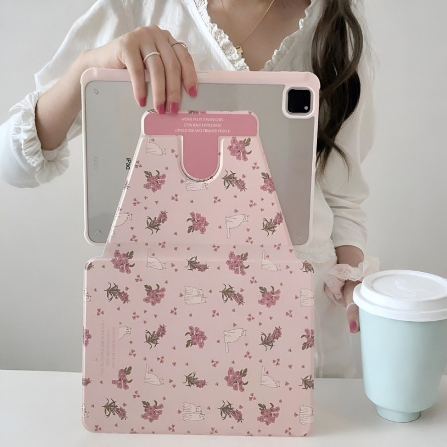 Floral Cat iPad Air 4th and 5th Generation Case