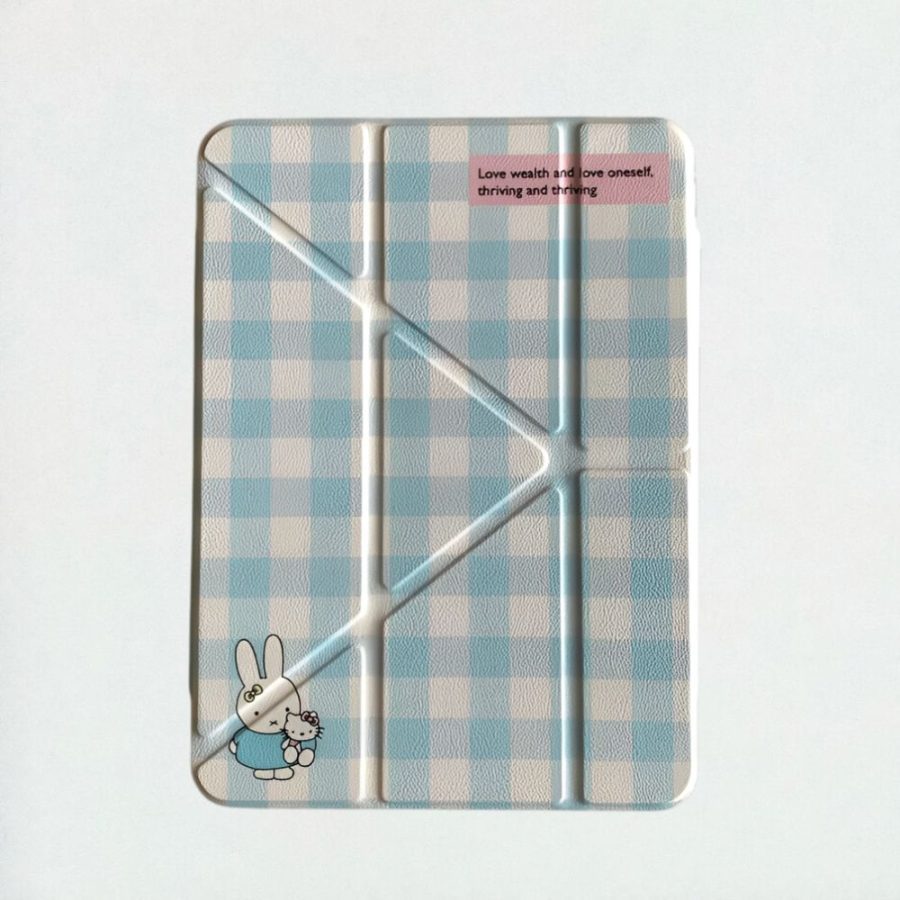 Blue Gingham Miffy iPad Case
