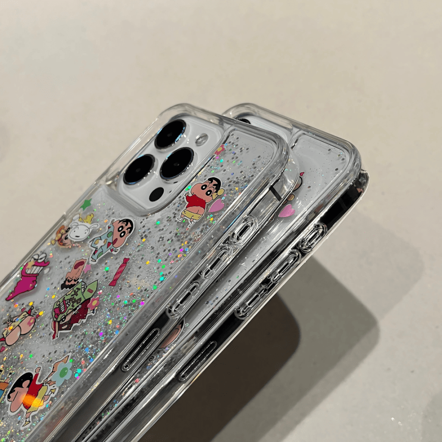 Crayon Shinchan Glitter iPhone 12 Pro Max Case