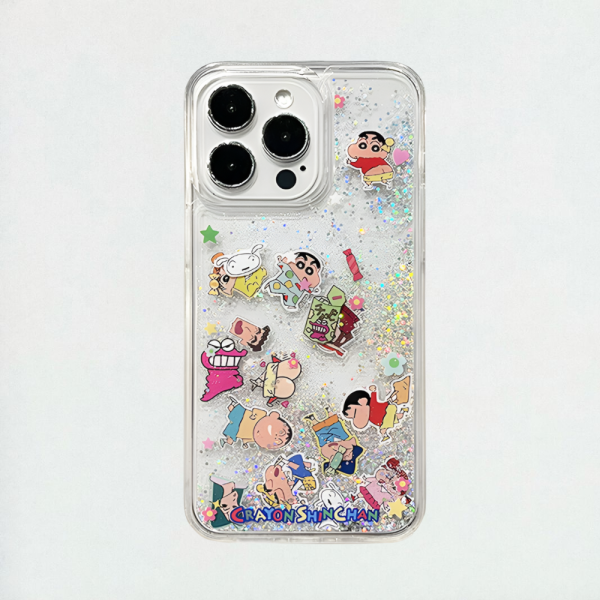 Crayon Shinchan Glitter iPhone 17 Pro Max Case