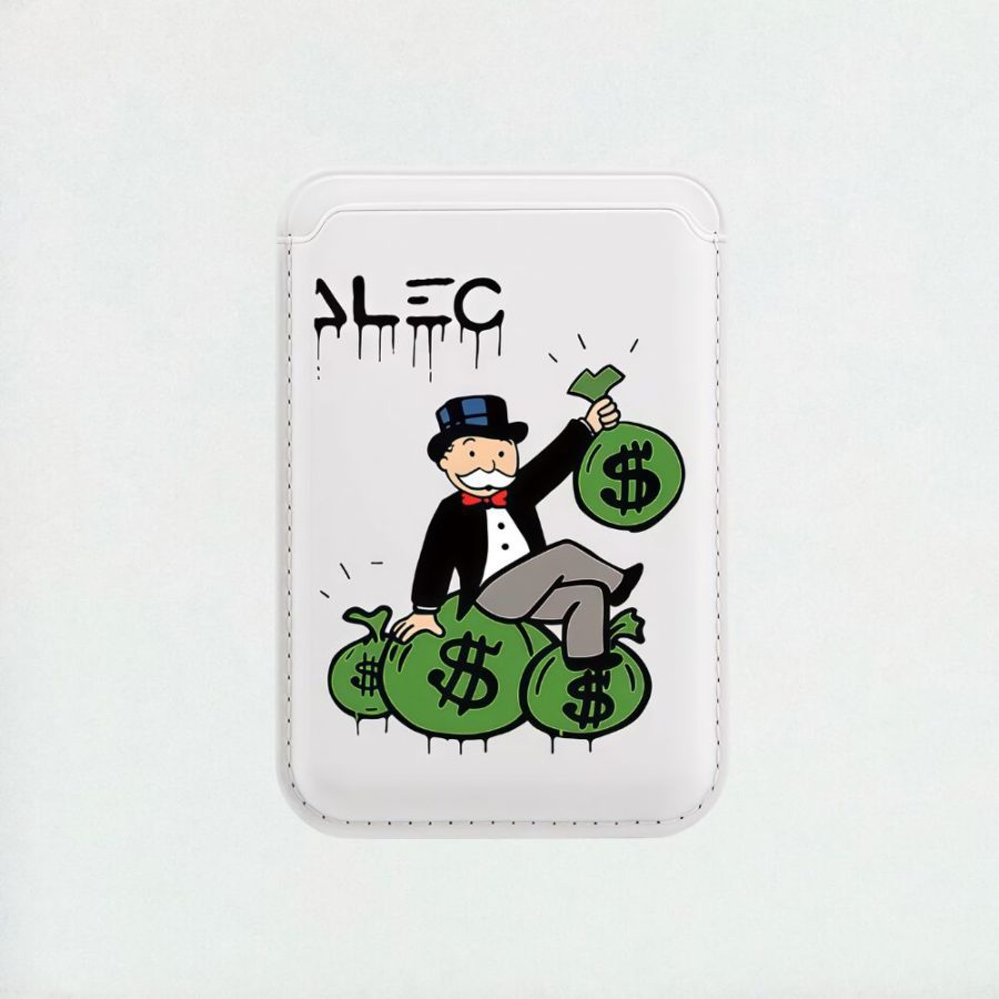 Alec Monopoly MagSafe Wallet - White