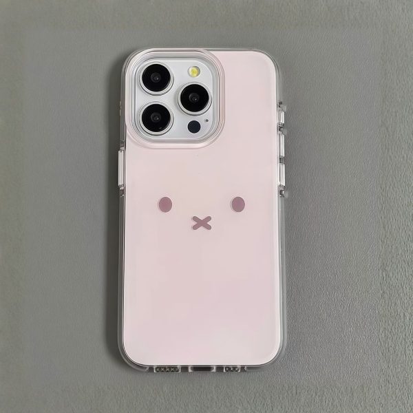 Minimalist Miffy iPhone Case - Pink