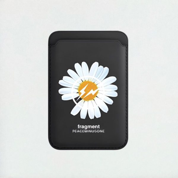 Black PEACEMINUSONE Daisy MagSafe Wallet