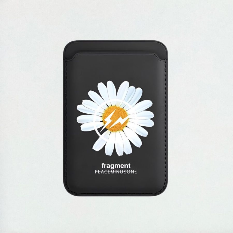 Black PEACEMINUSONE Daisy MagSafe Wallet