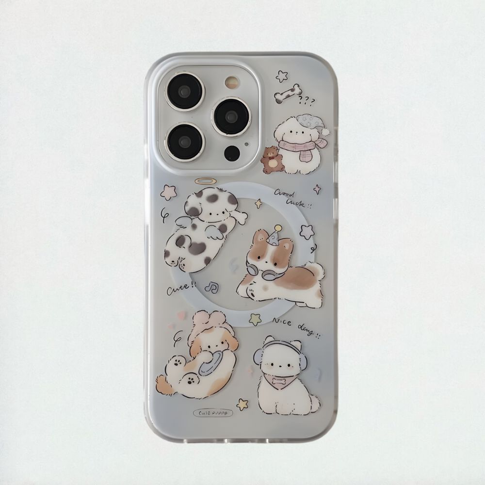 Illustrated Pets MagSafe iPhone Case - Blue