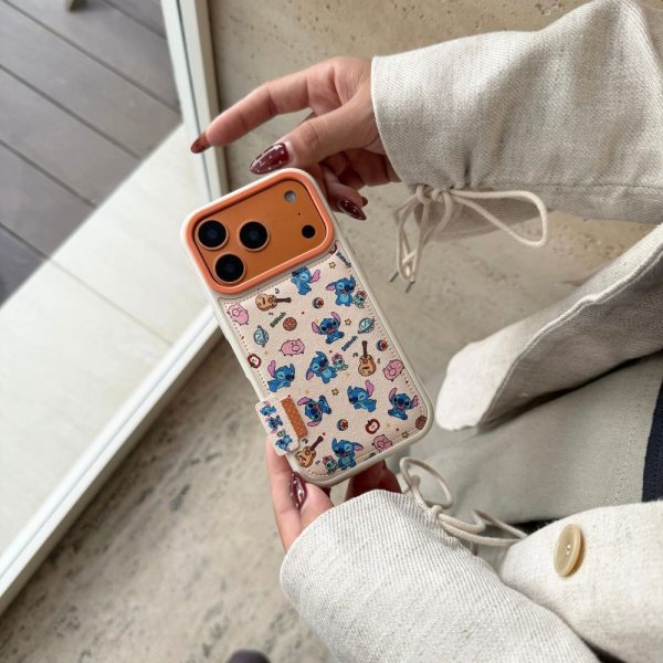 Playful Stitch Embroidered iPhone 17 Pro Max Case