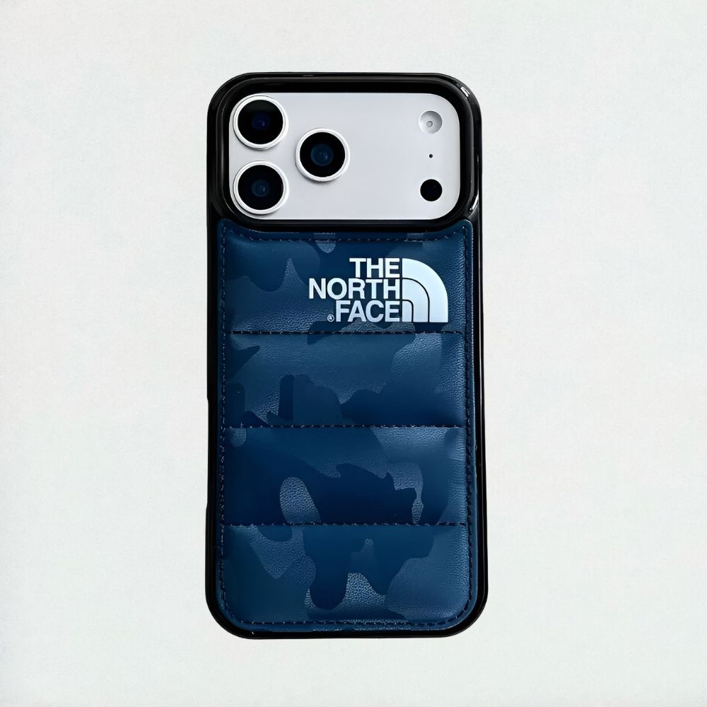 The North Face Camouflage Puffer iPhone Case, Dark Blue Color