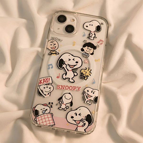 A Close-Up of Snoopy & Friends MagSafe iPhone Case