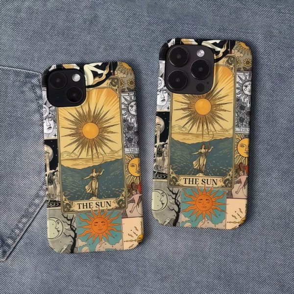 The Sun Tarot iPhone Case in two iPhone Models