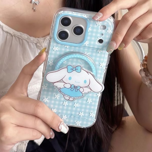 Blue Floral MagSafe Case + Cinnamoroll Grip