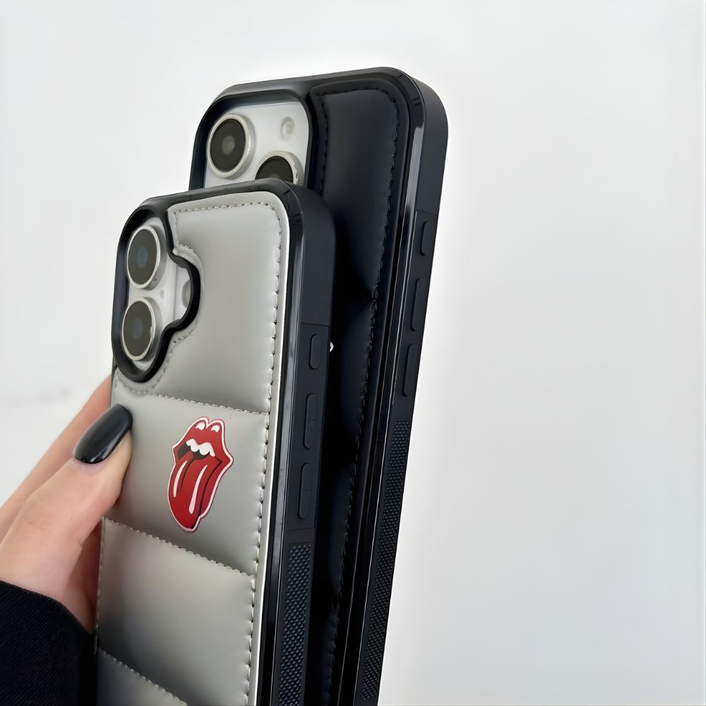 Tongue & Lips Puffer iPhone Cases