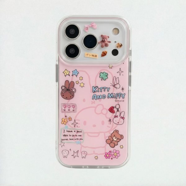 Pink Kitty & Miffy Phone Case for iPhone 17 Pro Max