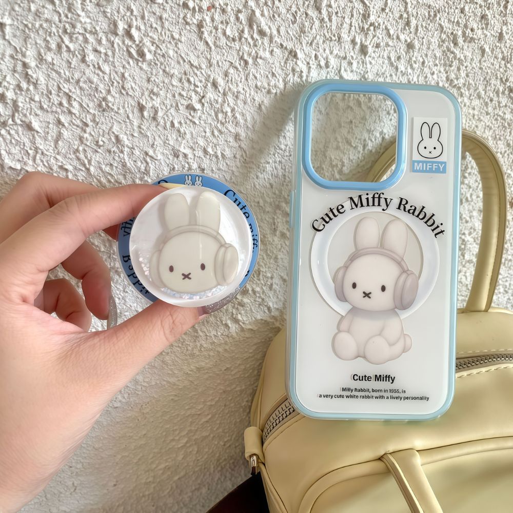 Cute Miffy Rabbit MagSafe iPhone Case with Miffy Phone Grip