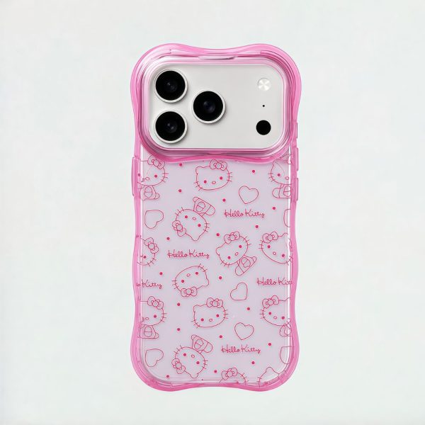 Pink Wavy Hello Kitty iPhone Case