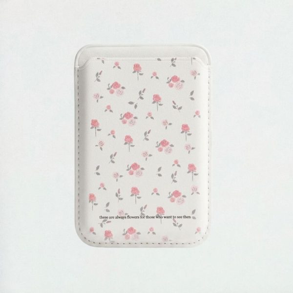 Pink Floral MagSafe Wallet