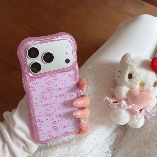 Pink Wavy Hello Kitty iPhone 17 Pro Max Case