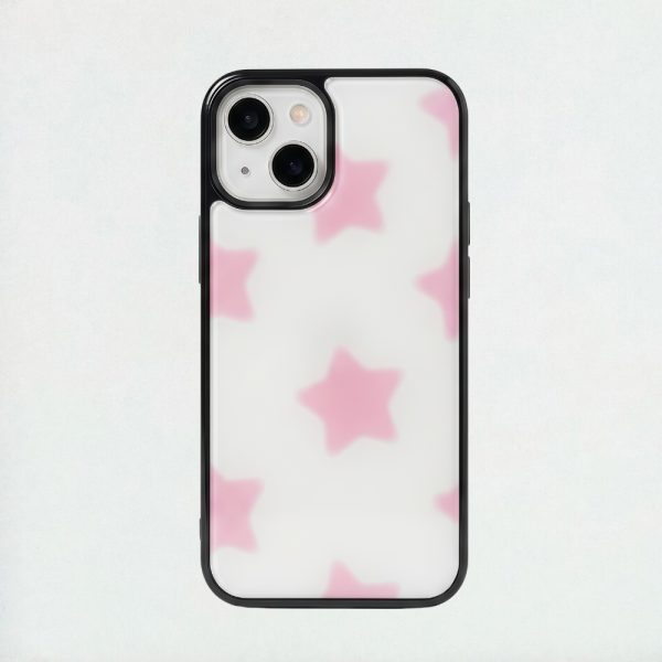 Pink Blurry Stars iPhone Case
